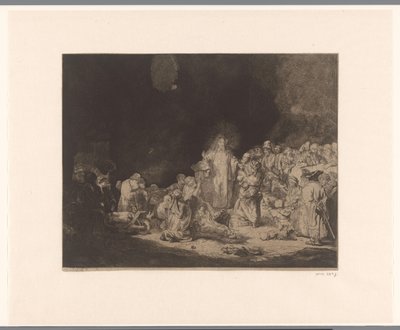 Le Christ prêchant (La gravure des cent florins) - Jacques Philippe Le Bas
