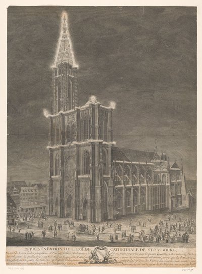 Vue de la cathédrale de Strasbourg - Jacques Philippe Le Bas