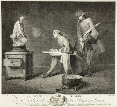 La Leçon de dessin - Jacques Philippe Le Bas
