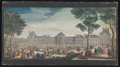 Vue du Palais des Tuileries à Paris depuis le Jardin des Tuileries - Jacques Rigaud