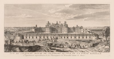 Vue du Château royal de Chambord, du côté de la Porte royale - Jacques Rigaud