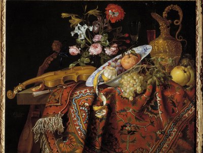 Nature morte avec violon et aigue-marine - Jacques Samuel Bernard