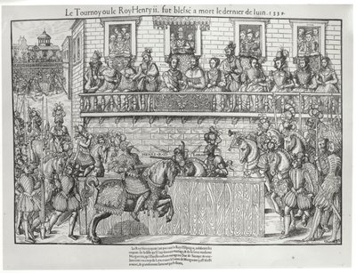 Tournoi où Henri II a reçu une blessure mortelle, 30 juin 1559 - Jacques Tortorel
