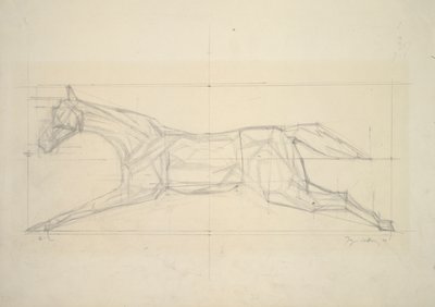 Série de jockeys, no.2 (Cheval vu de côté) - Jacques Villon