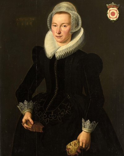 Portrait de Grietje Adriaensdr Grootes (1588-1624) - Jacques Waben (attributed to)