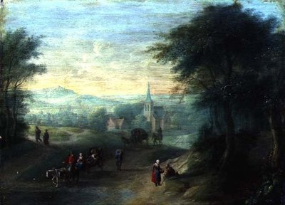 Paysage fluvial montagneux - Jacques Willem Blarenberghe