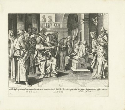 Générosité de la pauvre veuve - Jacques de Bie