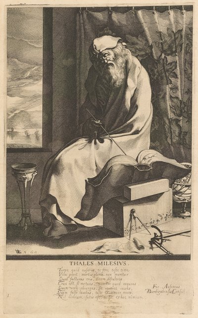 Thales Milesius, n°1 de la série Les sept sages de la Grèce - Jacques de Gheyn III