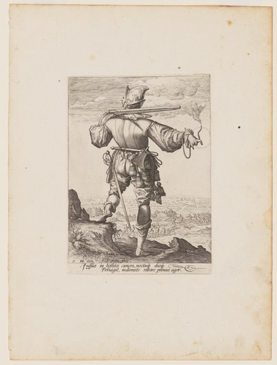 Mousquetaire casqué, extrait de Officiers et soldats de la garde du corps de l
