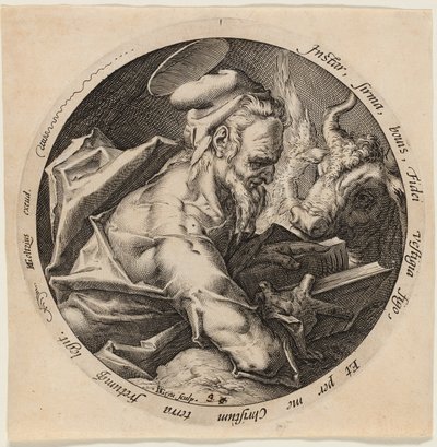 Saint Luc, troisième planche des Quatre évangélistes - Jacques de Gheyn II
