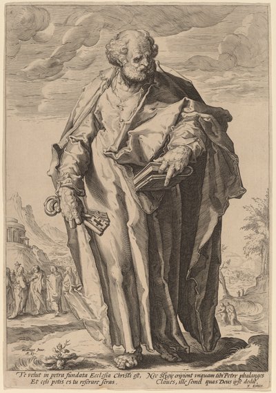 Saint Pierre - Jacques de Gheyn II, after Hendrik Goltzius