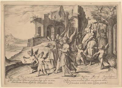 Retour de la fuite en Égypte - Jacques de Gheyn II, after Karel van Mander I