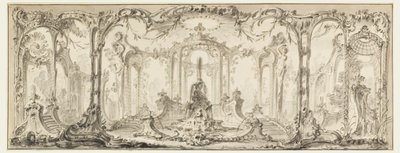 Dessin pour une décoration ornementale - Jacques de Lajoüe