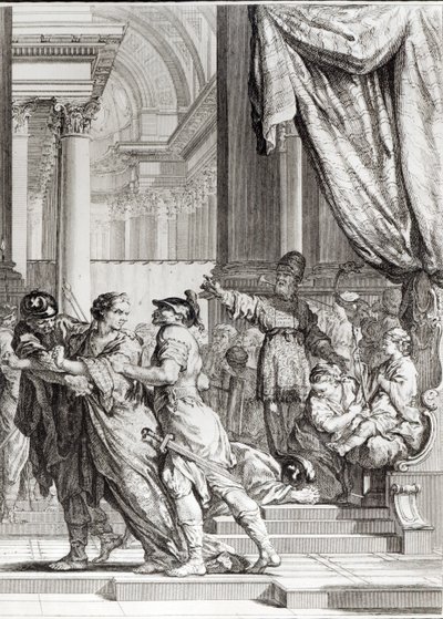 Jehoiada, grand prêtre de Jérusalem proclamant le prince Joas roi de Juda, scène de 