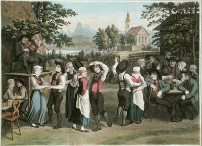 Danse villageoise autrichienne, illustration de 
