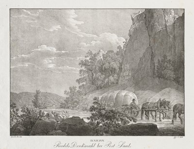 Bavière, monument de Riedel près de Post-Saal - Jakob Alt
