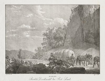 Baiern, monument de Riedel près de Post-Saal - Jakob Alt