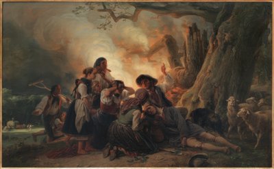 Le berger frappé par la foudre - Jakob Becker
