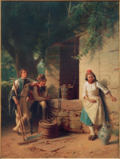 Fille à la fontaine - Jakob Becker
