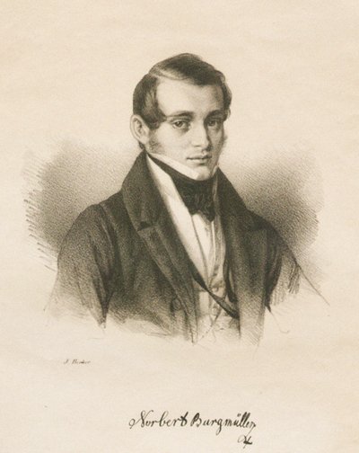 Portrait du compositeur Norbert Burgmüller 1810-1836, 1836 - Jakob Becker