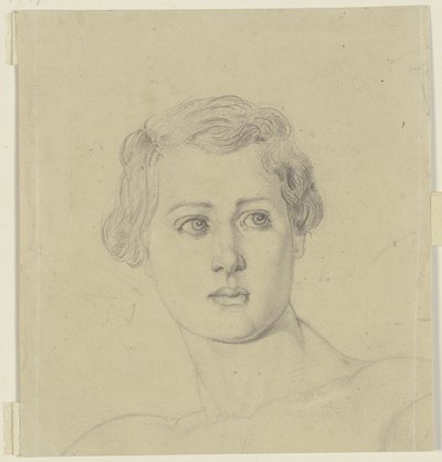 Tête de jeune homme de face - Jakob Becker