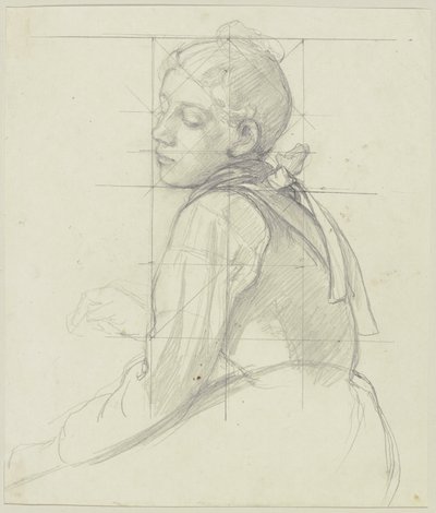 Jeune paysanne, demi-figure - Jakob Becker