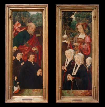 Figures de donateurs avec saint Pierre tenant une clé - Jakob Cornelisz