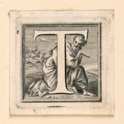 Lettre capitale décorée T - Jakob Frey