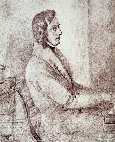 Portrait de Frédéric Chopin (1810-1849), compositeur polonais - Jakob Götzenberger
