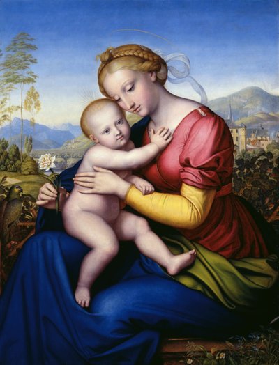 Madonna avec enfant et perroquet - Jakob Götzenberger
