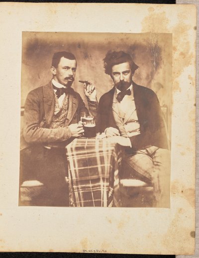 [Portrait de deux hommes attablés] - Jakob Höflinger