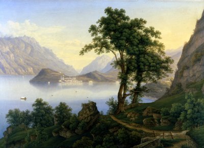 Vue de Bellagio sur le lac de Côme. 19e siècle - Jakob Suter