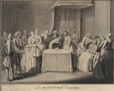 Un baptême domestique - Jakob van der Schley