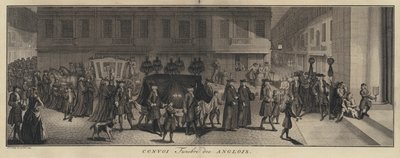 Procession funéraire anglaise (gravure) - Jakob van der Schley
