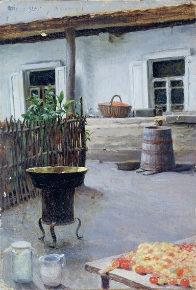 Cuisson de la confiture, 1892 - Jakov Jakovlevich Kalinichenko