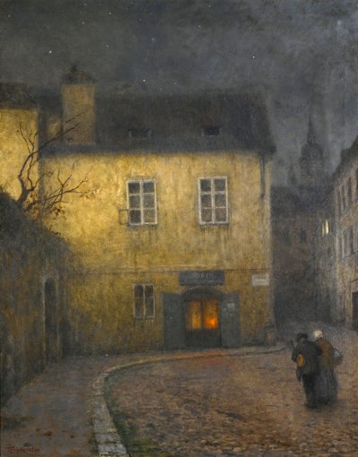 Un coin de rue à Prague - Jakub Schikaneder