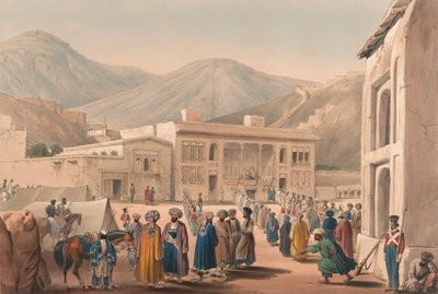 Le Durbar-Khaneh de Shah Shoojah-ool-Moolk, à Kaboul, c.1840 - James (after) Atkinson