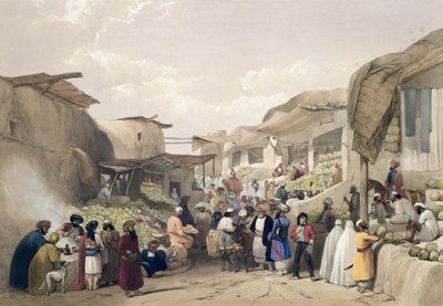 La rue principale du bazar à Caubul, en saison des fruits, de 