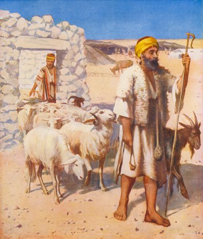 Terre Sainte : Berger et enclos à moutons - James (after) Clark