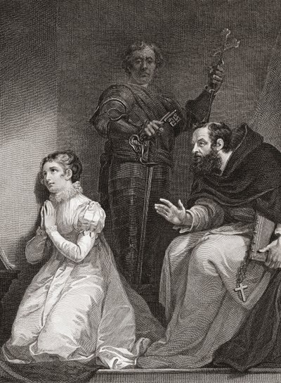 John Feckenham rend visite à Lady Jane Grey dans la Tour de Londres - James (after) Northcote