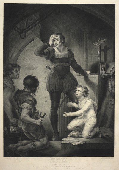 Le Roi Jean. Acte IV, scène I - Hubert avec Arthur dans la prison - James (after) Northcote
