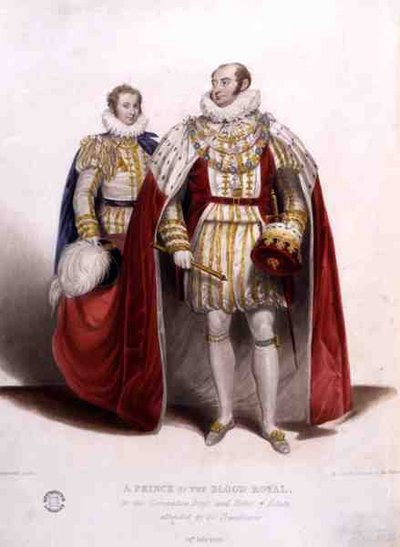 Un prince du sang royal en habit de couronnement et robes d