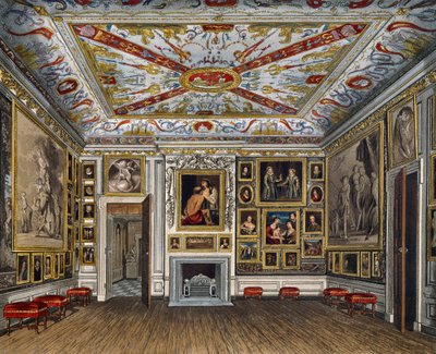 Salle de réunion, gravure de Daniel Havell (1785-1826), d