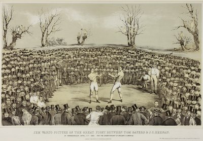 Le grand combat entre Tom Sayers et J.C. Heenen à Farnborough - James (after) Ward