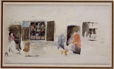 Une boutique bretonne avec des fenêtres fermées - James Abbott McNeill Whistler