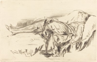 Un enfant sur un canapé, No.2, c. 1873-1875 - James Abbott McNeill Whistler