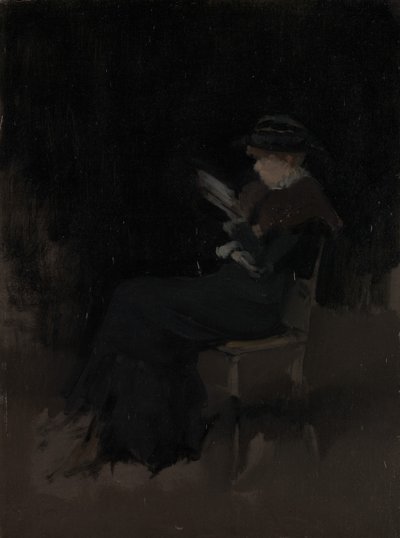 Arrangement en noir : Fille lisant, vers 1880-90 - James Abbott McNeill Whistler