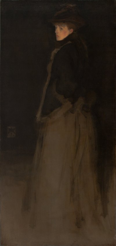 Arrangement en Noir et Marron, la Veste en Fourrure - James Abbott McNeill Whistler