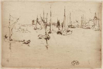 Barges, Dordrecht, 1884 - James Abbott McNeill Whistler