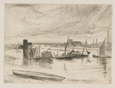 Aube à Battersea, Cadogan Pier, 1863 - James Abbott McNeill Whistler